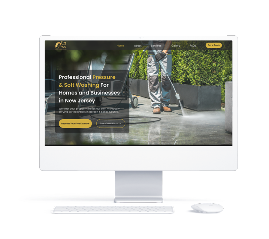 Jones Pressure Washing - UX Case Study mockup